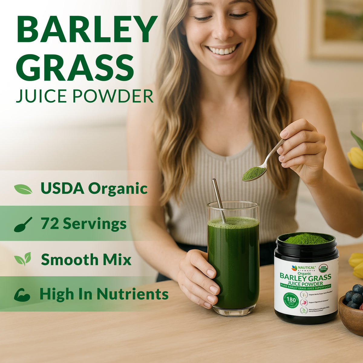 Organic Barley Grass Juice Powder – Premium Utah-Grown Greens