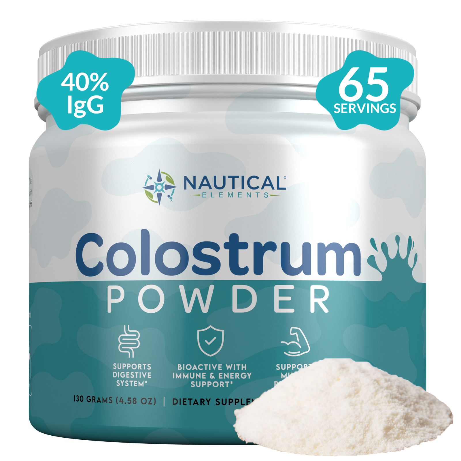 Pure Bovine Colostrum Powder – 40% IgG, 65 Servings