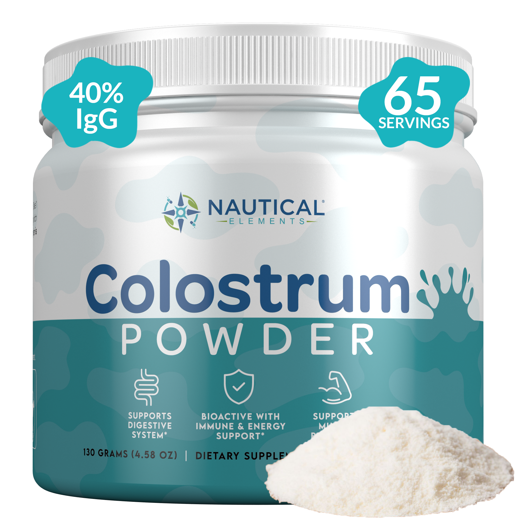 Pure Bovine Colostrum Powder – 40% IgG, 65 Servings