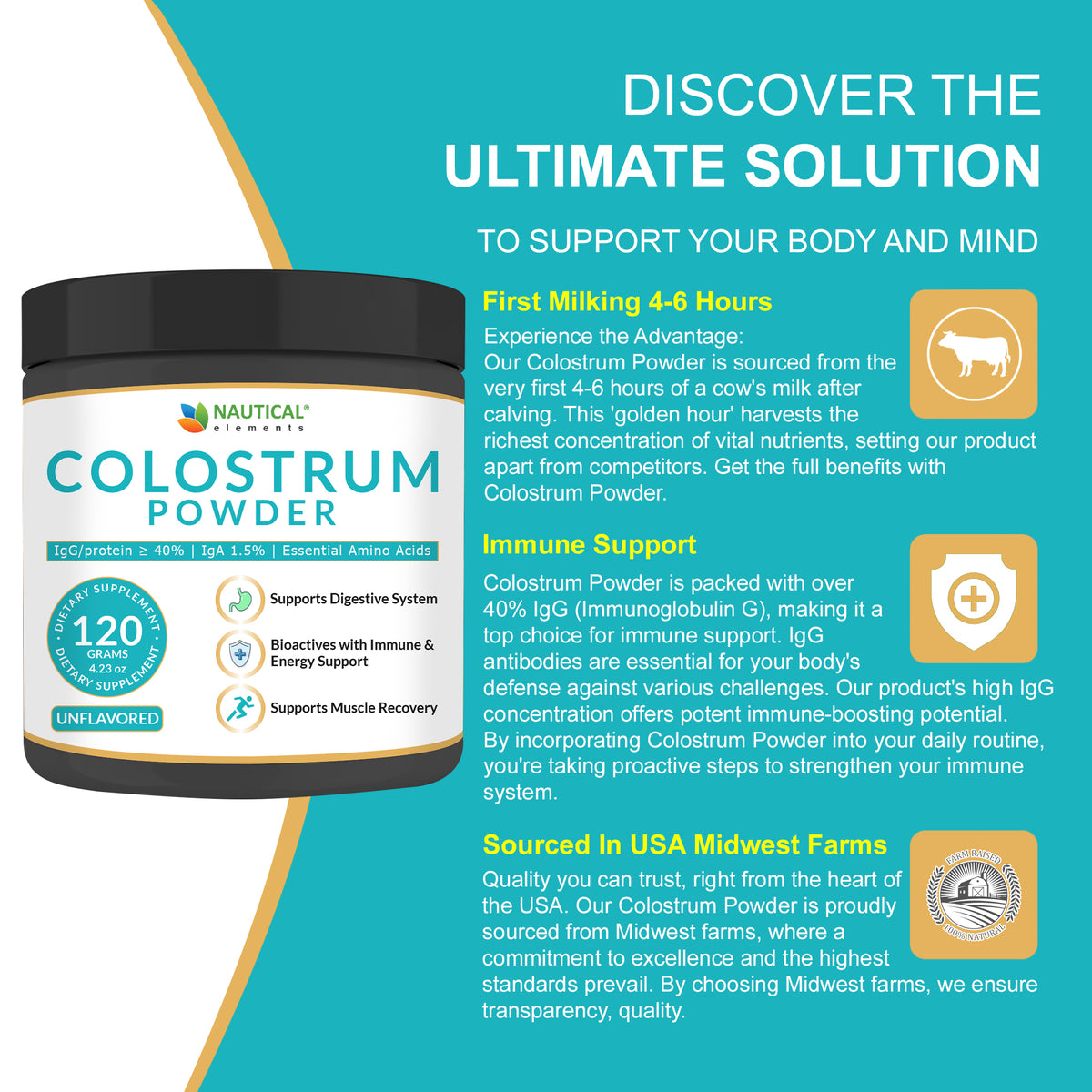 Colistium Powder Colostrum Powder - Nautical Elements