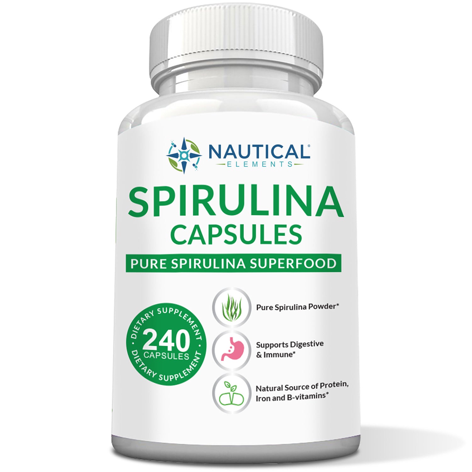 *New* Organic Spirulina Capsules - 240 Count